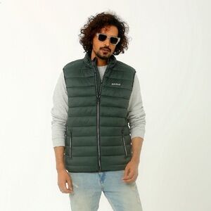 Superdry Green Quilted Vest for Outdoor Comfort